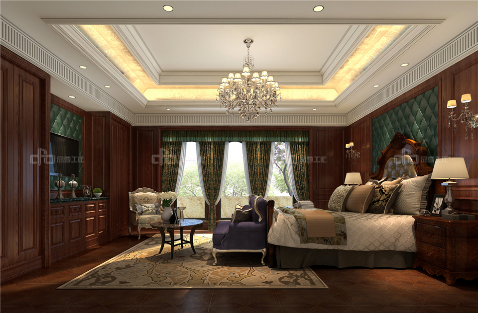 美式全屋整木定制風格，臥室效果圖大全(圖4)