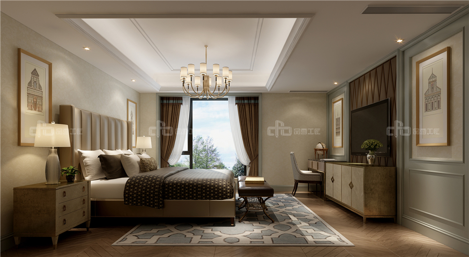 美式全屋整木定制風格，臥室效果圖大全(圖5)