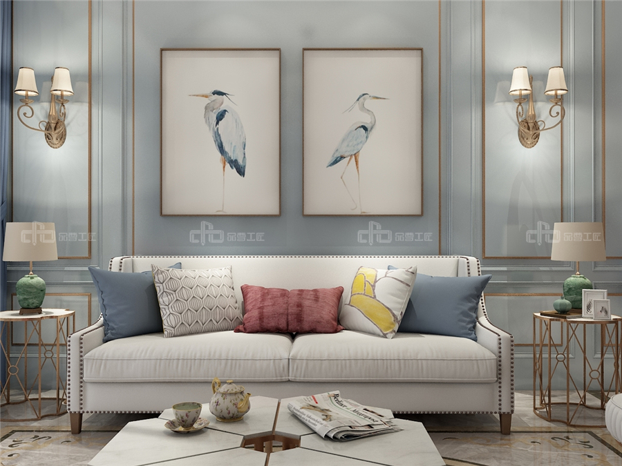 80㎡小戶型裝修效果圖 法式風格整木定制(圖4) 80㎡小戶型裝修效果圖 法式風格整木定制(圖4)