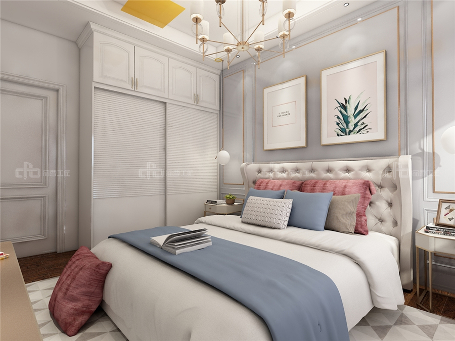 80㎡小戶型裝修效果圖 法式風格整木定制(圖7) 80㎡小戶型裝修效果圖 法式風格整木定制(圖7)