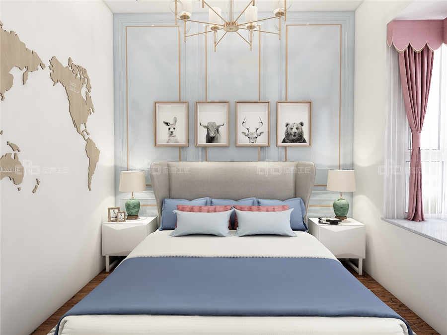 120㎡整木定制美式輕奢設計,享受小資情調的藝術(圖10) 120㎡整木定制美式輕奢設計,享受小資情調的藝術(圖10)