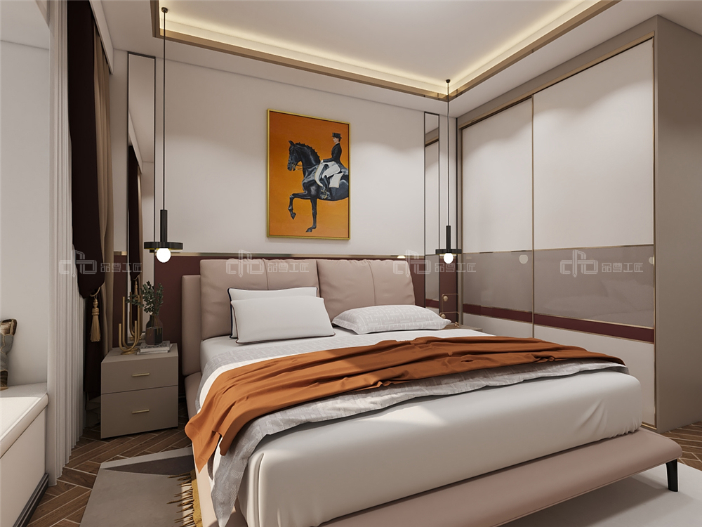 整木定制現代輕奢風格與金屬共舞,領略流光歲(圖16) 整木定制臥室