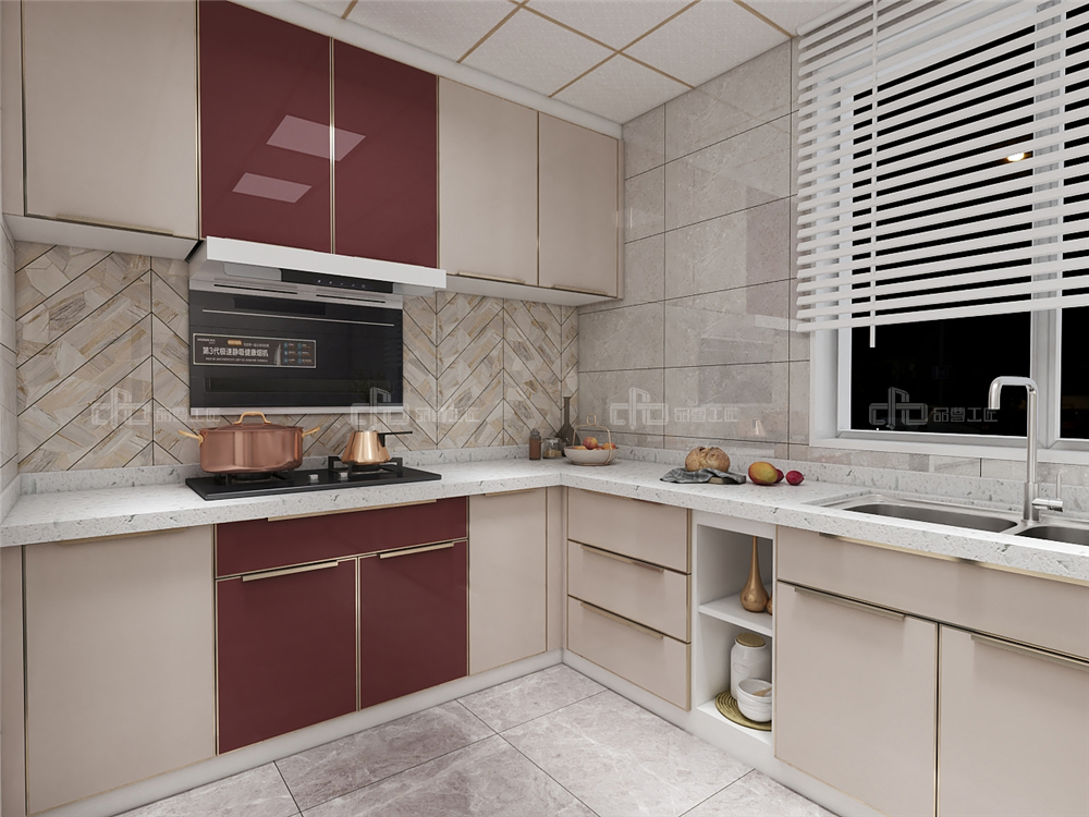 整木定制現代輕奢風格與金屬共舞,領略流光歲(圖10) 整木定制廚房