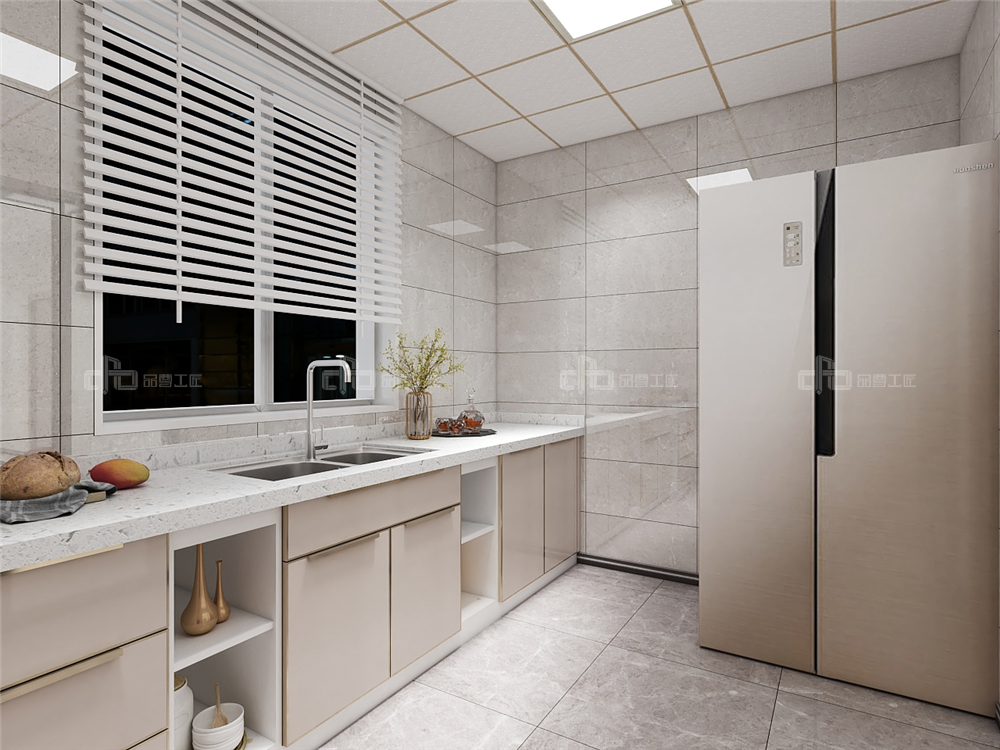 整木定制現代輕奢風格與金屬共舞,領略流光歲(圖11) 整木定制廚房