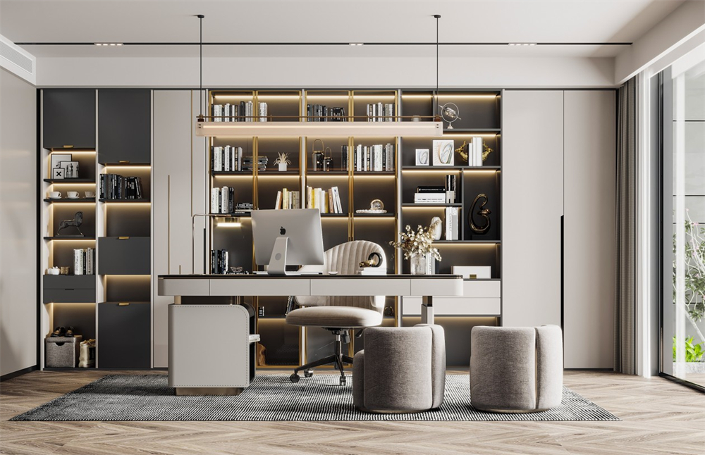 書房定制書柜設計要注意什么？(圖1)