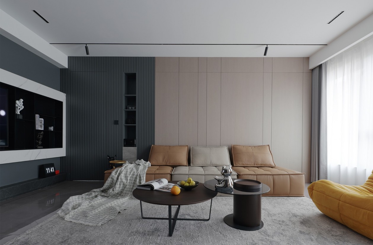 138㎡整木定制復式,現代極簡輕奢高級灰(圖7) 7.jpg