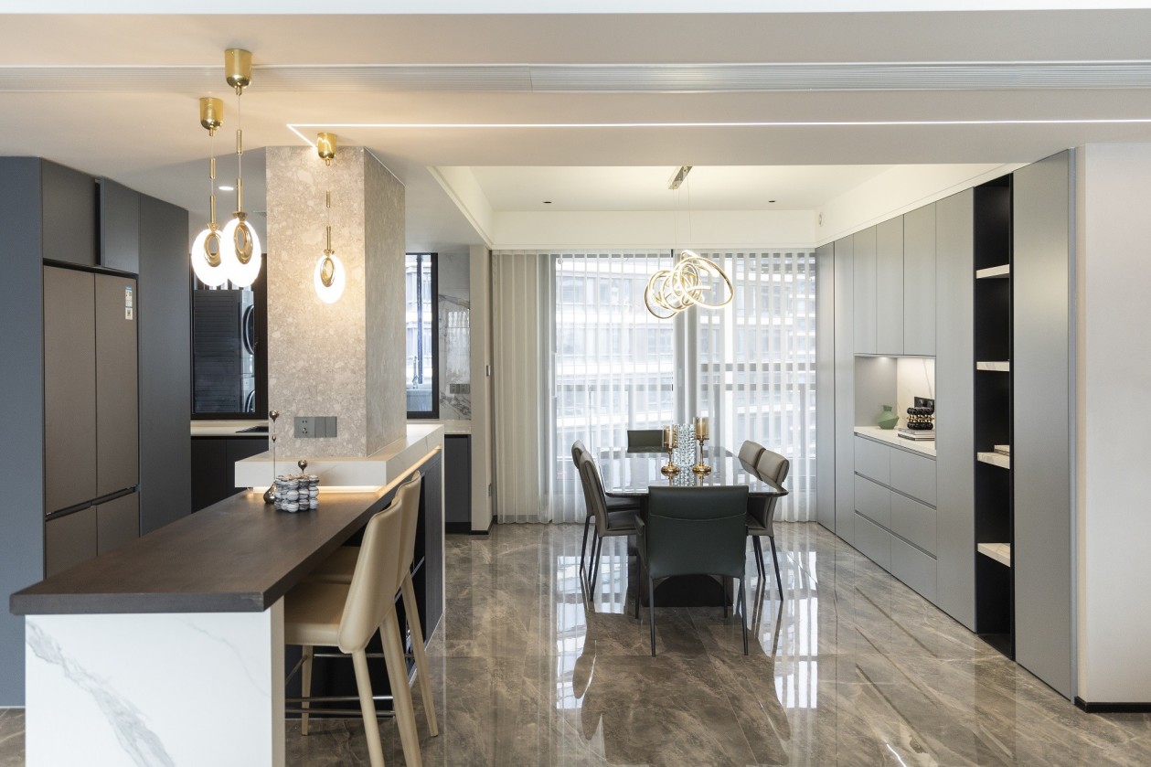 238㎡現代輕奢大平層,整木定制四居室案例(圖8) 8.jpg